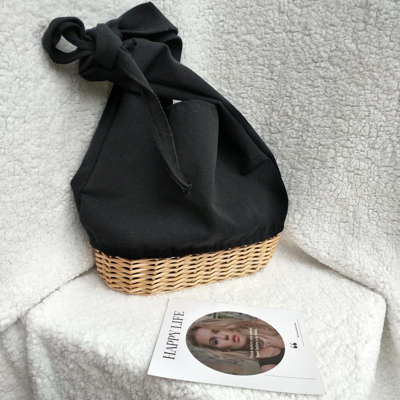 oval portable cotton linen straw stitching handbags shoulder bag large canvas hand bag womens bags handbags