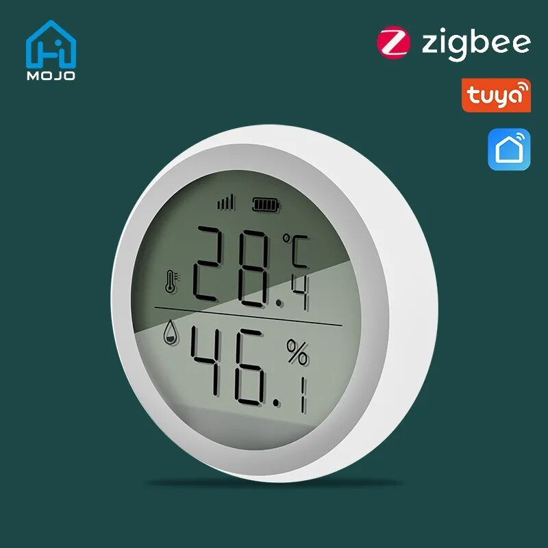 Tuya inteligentny termometr ZigBee domowy czujnik temperatury i wilgotności w pomieszczeniu z wyświetlaczem LCD aplikacja sterowanie głosem Alexa Google Dom