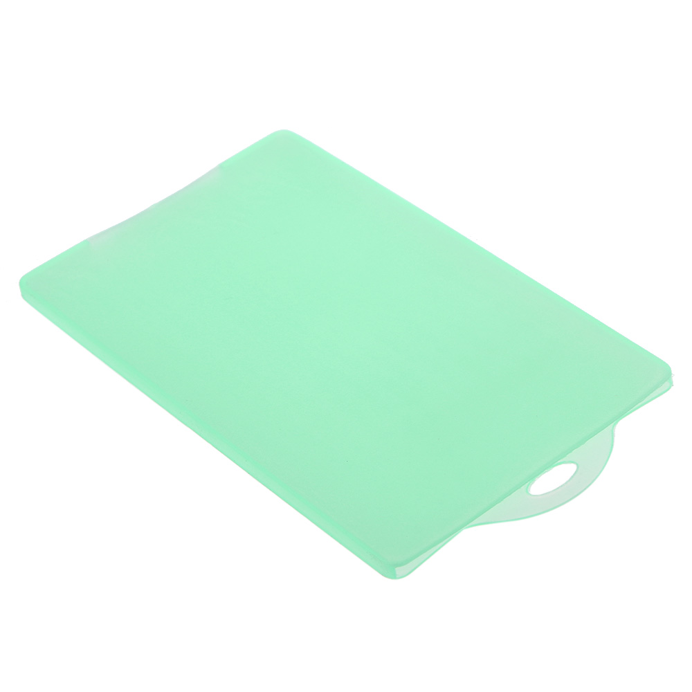 1PCS Waterproof PVC Transparent ID Bus Card Pass Holder Keyring Key Chain Case Wallet Pouch Badge Holder For School Suppliers: 8.7x5.7cm-green