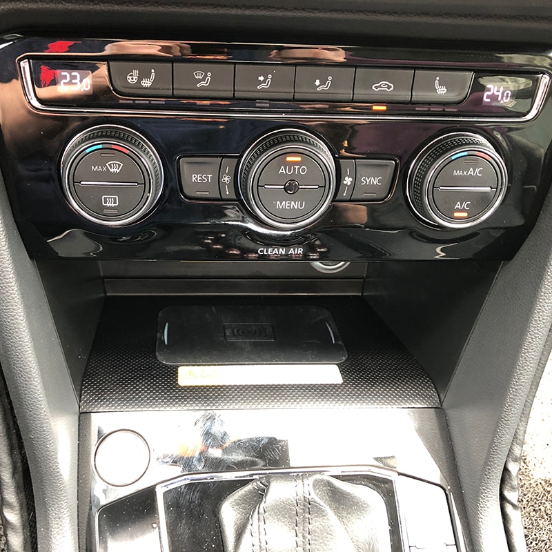 Para VW Tiguan Allspace Tharu QI cargador de teléfono inalámbrico, soporte de teléfono móvil, accesorios para iPhone