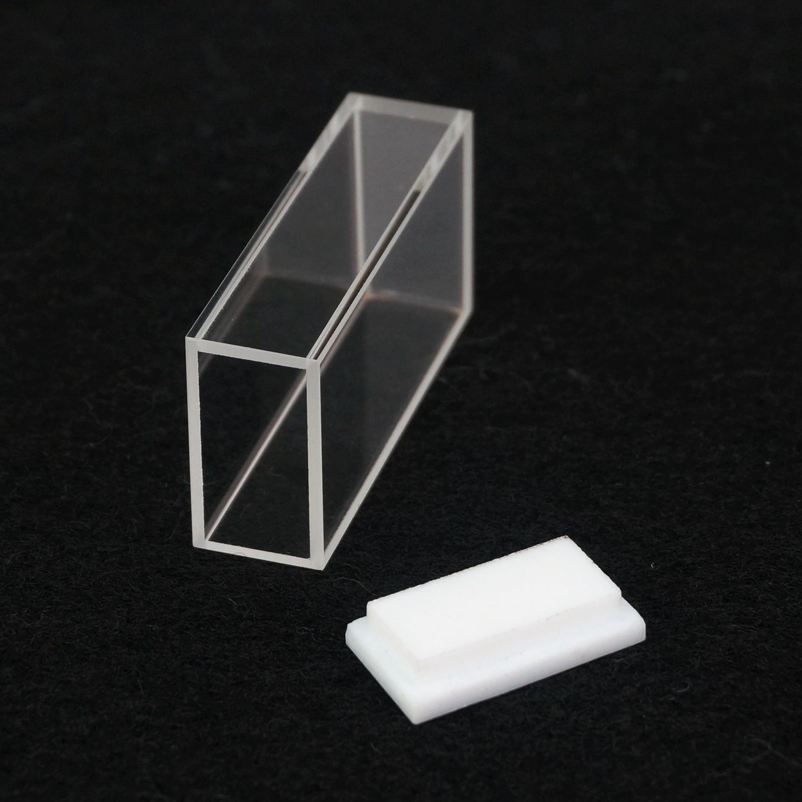 20mm Path Length JGS1 Quartz Cuvette Cell With Telfon Lid For Uv Spectrophotometers