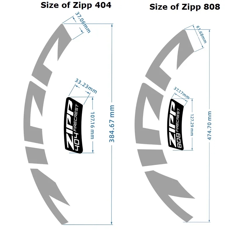 Zipp firecrest – autocollants pour roues de vélo, 202 303 404 808, autocollants de cyclisme pour jante en carbone, 2 roues, décoration