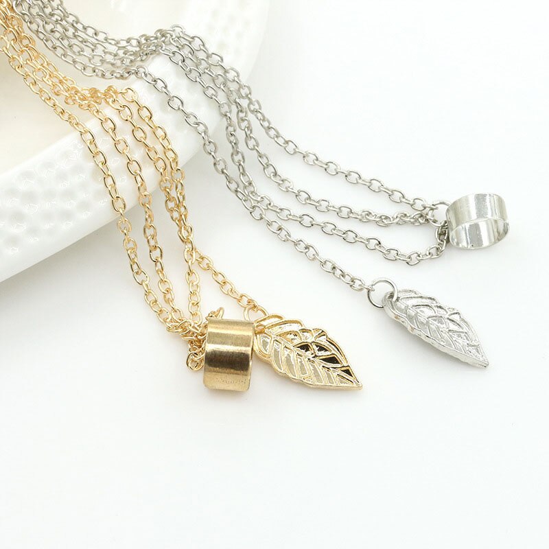 Außenhandel Neue Schmuck Metall Blätter Wilden Persönlichkeit Quaste Ohr Ohr Clip Weiblichen Fabrik Direkt