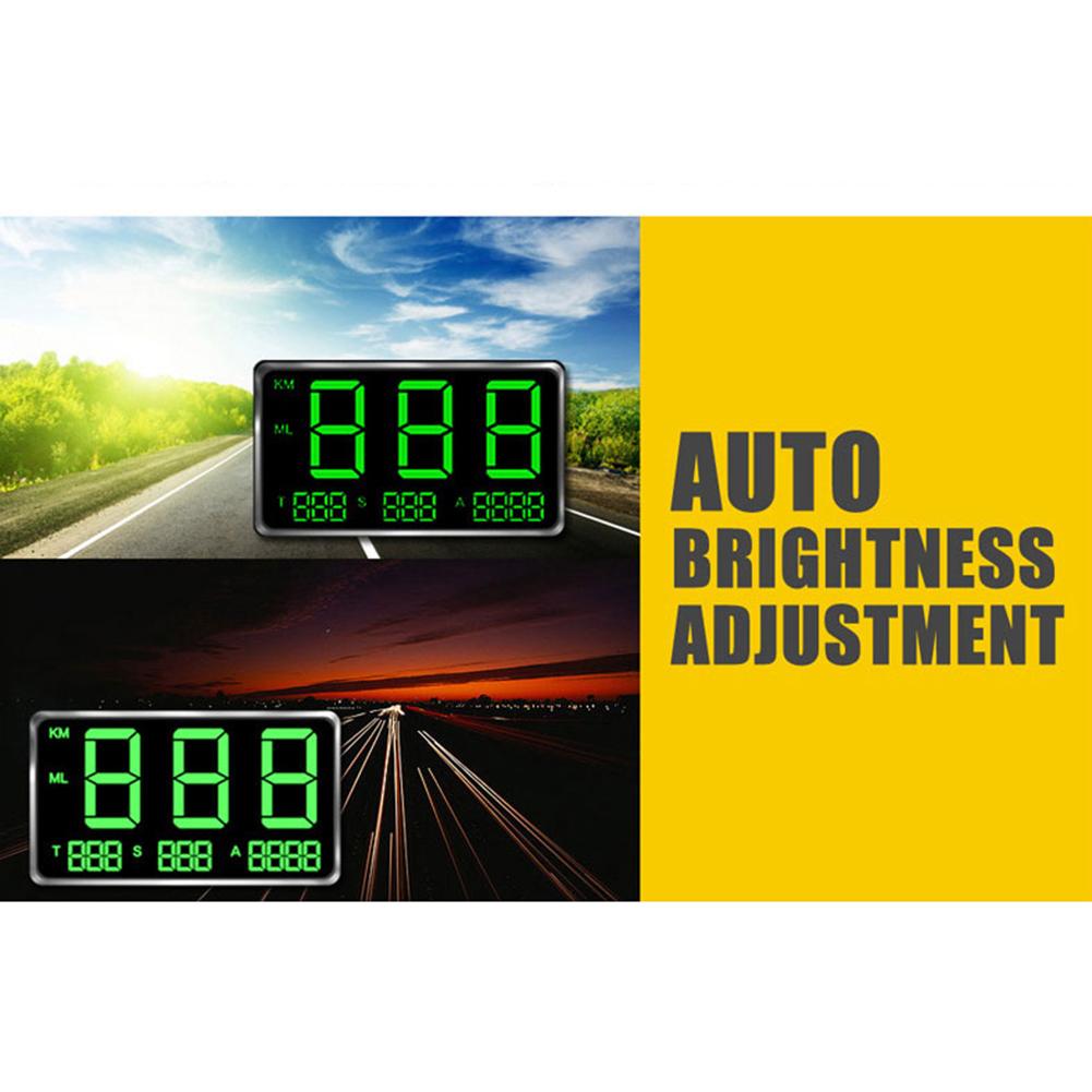 C80 Car Hud Head Up Display Car Gps Auto Speedometer Clock Digital
