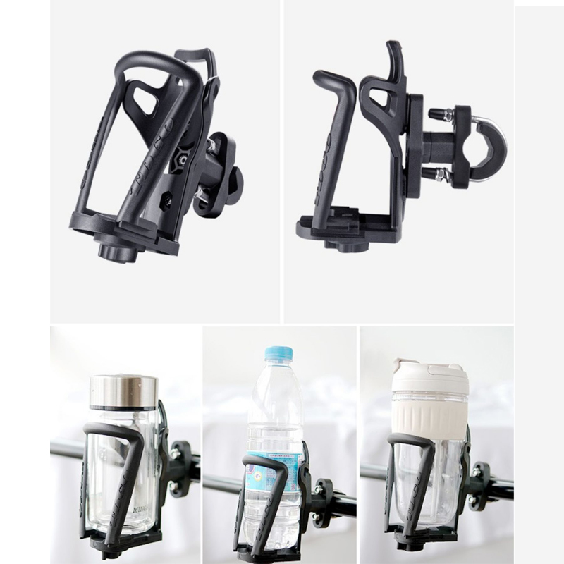 Universal Motocicleta Água Cup Holder, Bike Guiador Bottle Holder, Ajustável Nylon Drink Holder, 1 Conjunto
