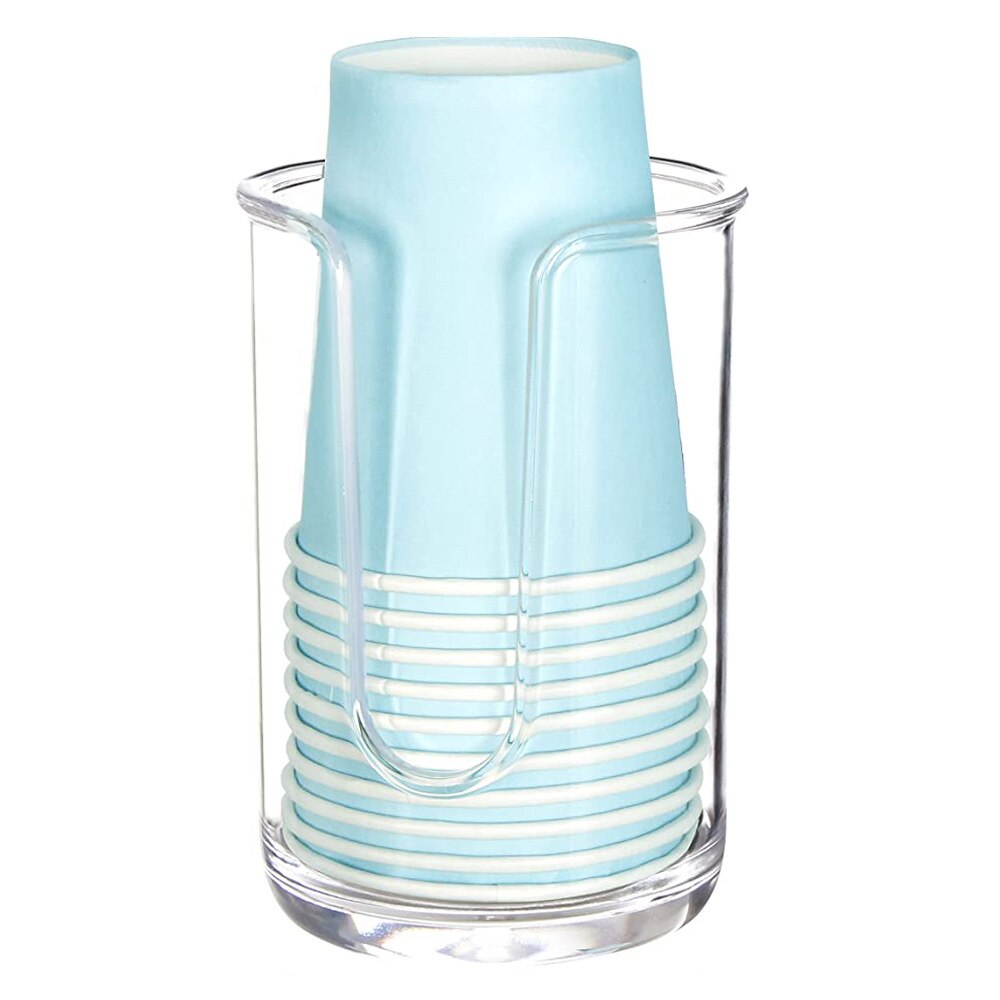 Wegwerp Bekers Dispenser Plastic Bekerhouder Voor Water Dispenser Cup Opbergrek Cups Container Met Bamboe Deksel