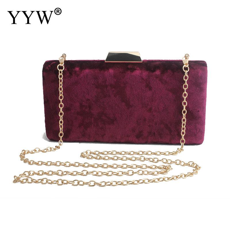 Frauen Samt Braut Kupplung Abend Prom Hochzeit Schulter Kette Tasche Handtasche Abnehmbare Kette Für Hochzeit Cocktail Party Samt