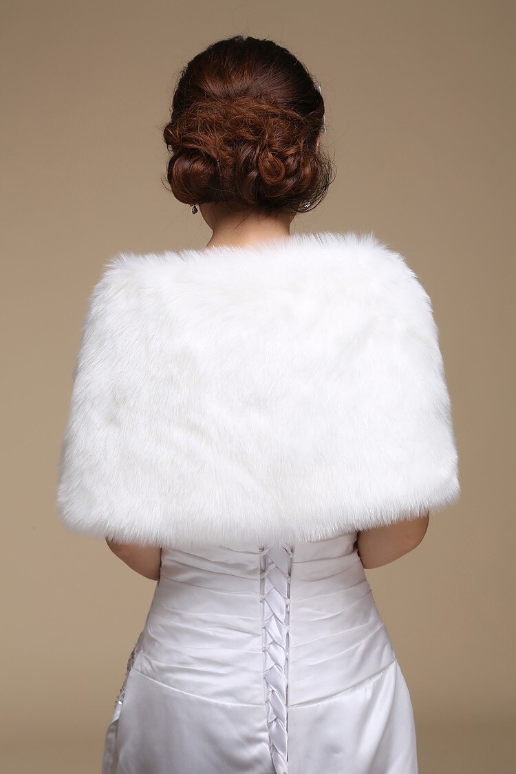 Femmes hiver étole de mariée enveloppes de mariée fausse fourrure de mariage emballage de fête Boleros mariée châle soirée fête Cape