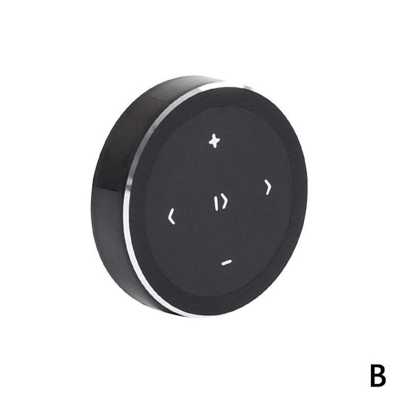 1pcs Car Wireless Bluetooth 3.0 Receiver Controller Bluetooth Media Control Button Car Steering Wheel Remote Controller Receiver: black
