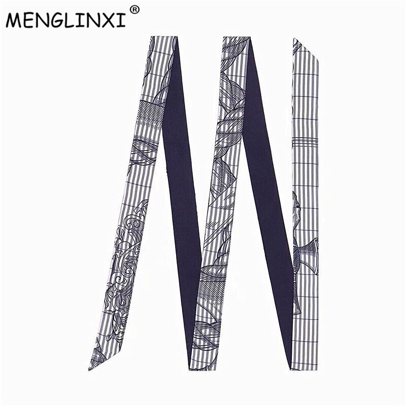 Nouvelle multifonctionnel foulard en soie 200 cm Skinny écharpe femmes sac rubans femme ceinture foulards et enveloppes pour dames