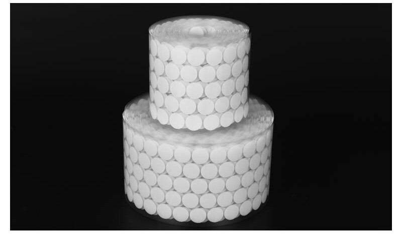 POLKA DOT Velcro Velcro tape adhesive tape self-adhesive tape small DOTS, tear-pull tape Hook Loop 50Pairs 100Pairs: 20mm White 50 Pairs