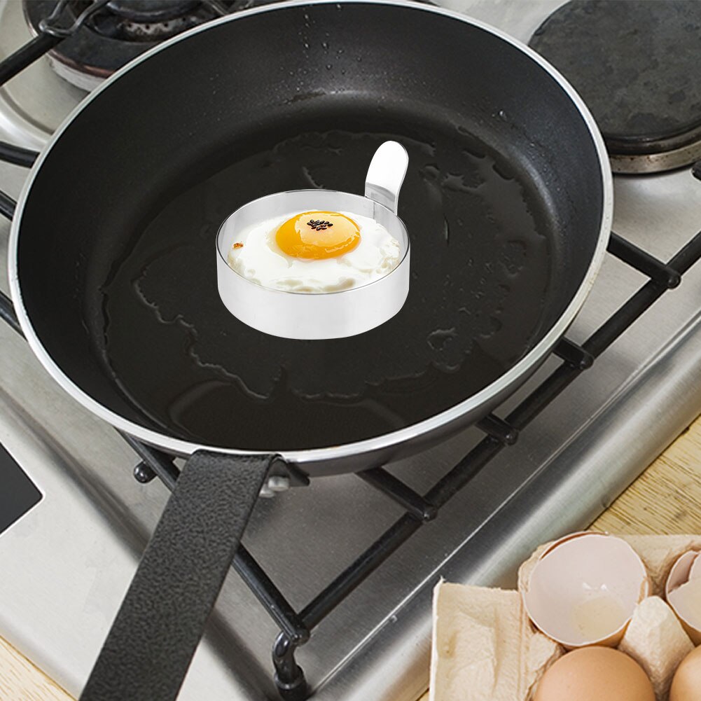 4pcs Kitchen Tool Shaper Maker Cooking Round Ring Home Frying Stainless Steel Pancakes Omelette Mold Non Stick Restaurant