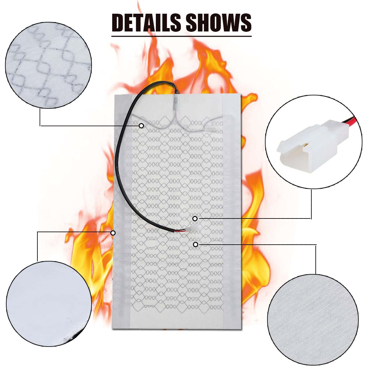 Universal 12V Carbon Fiber Heated Pad for Car Seat Heater Auto Car Seat Heating Mat Winter Warmer Vehicle Heater Pad