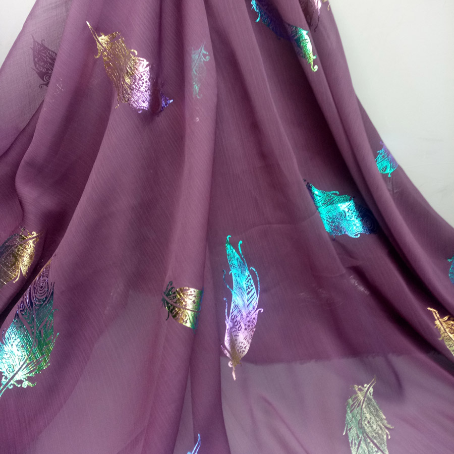 Dancing Dress Cosplay Chiffon Fabric Crepe Thin Magic Feather Fabric Cosplay Sewing Bronzing Wedding Costume DIY