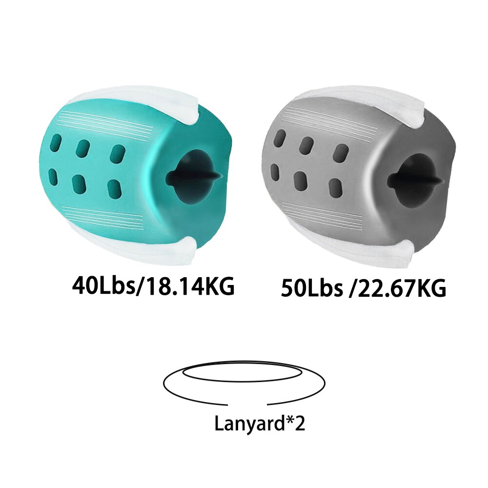 Jaw Exerciser Chew Ball Facial Jawline Trainer Masseter Training Fitness Ball Toning Jawrsize Bite Exercise for Neck Face: (40 50 LBS) Set C