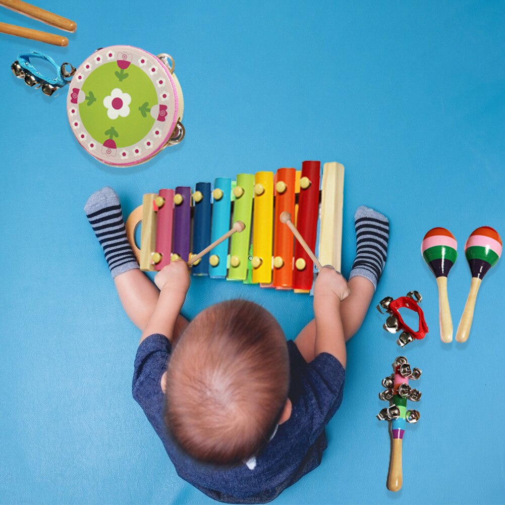 Muziekinstrumenten Voor Peuter Met Draagtas, 14 In 1 Muziek Percussie Speelgoed Set Voor Kinderen Met Xylofoon, rhythm Band