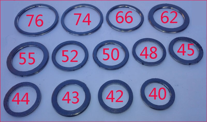 Car Engine Exhaust Gasket Thickness 5mm Exhaust pipe metal gasket V type W type O type flange seal gasket