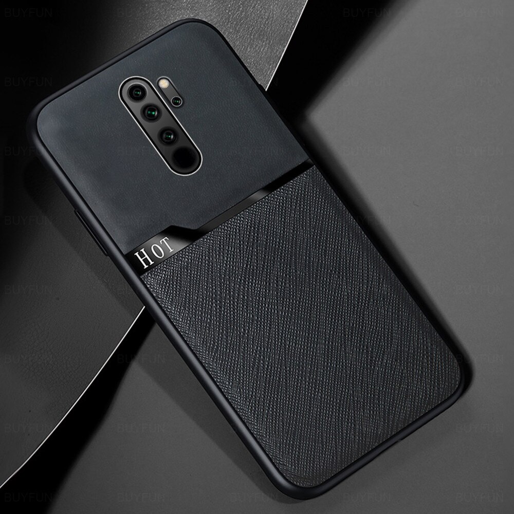 Für Xiaomi Redmi Hinweis 8 Pro Leder Textur Telefon Fall Stoßfest Telefon Shell auf Redmy Note8 Note8Pro 8Pro Zurück Abdeckung coque: for Note a5 / Black