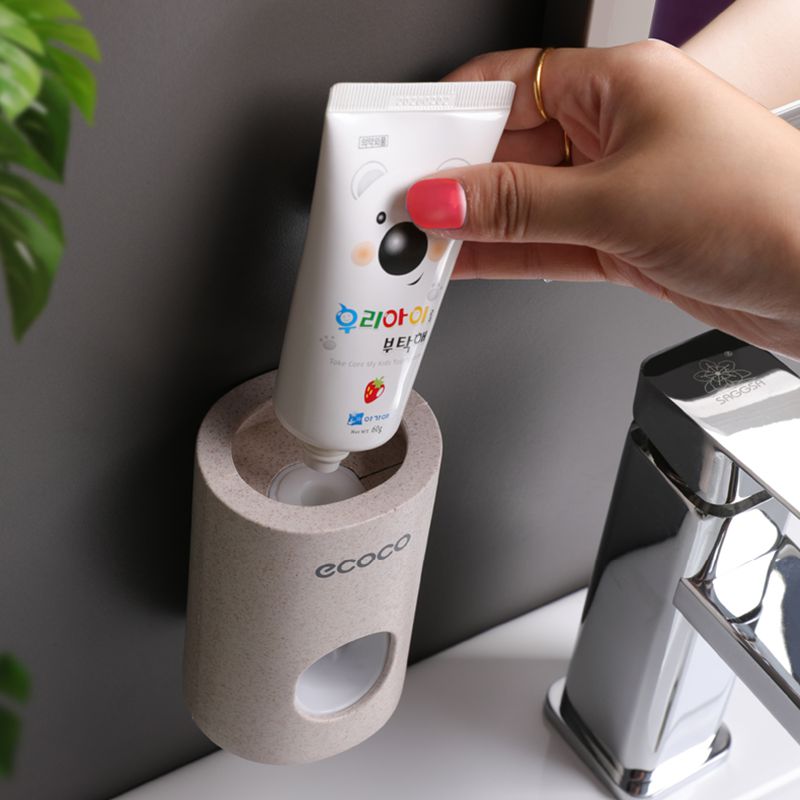 Automatisch knijpende tandpasta dispenser stofdichte tandenborstelhouder wandmontage standaard badkamer accessoires set tandpasta knijpers