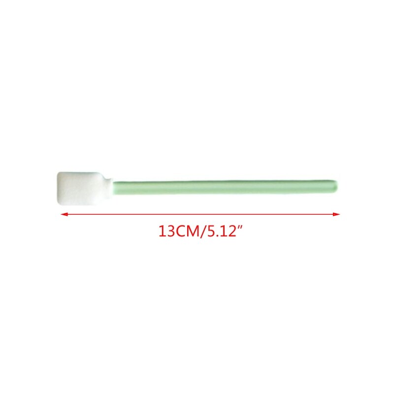 50Pcs Square Rectangle Sponge Tip Foam Swab Green Dust Free Cleaning Sticks for Inkjet Thermal Printers Optical Lens Camera Sens