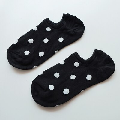 5 pairs/Lot Women's Short Socks Pack Cute Heart Lovely Kawaii Dot Sweet Cotton Socks Women Ankle Socks Casual Sox: 15