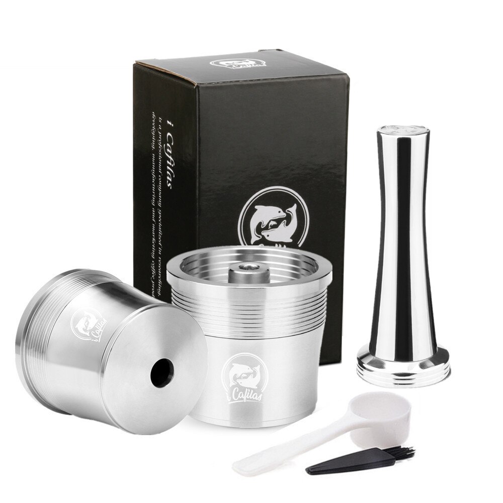 capsula di caffè riutilizzabili in metallo RECAFIMIL con filtro ricaricabile in acciaio inossidabile compatibili con la macchina per caffè Illy: 2C1T