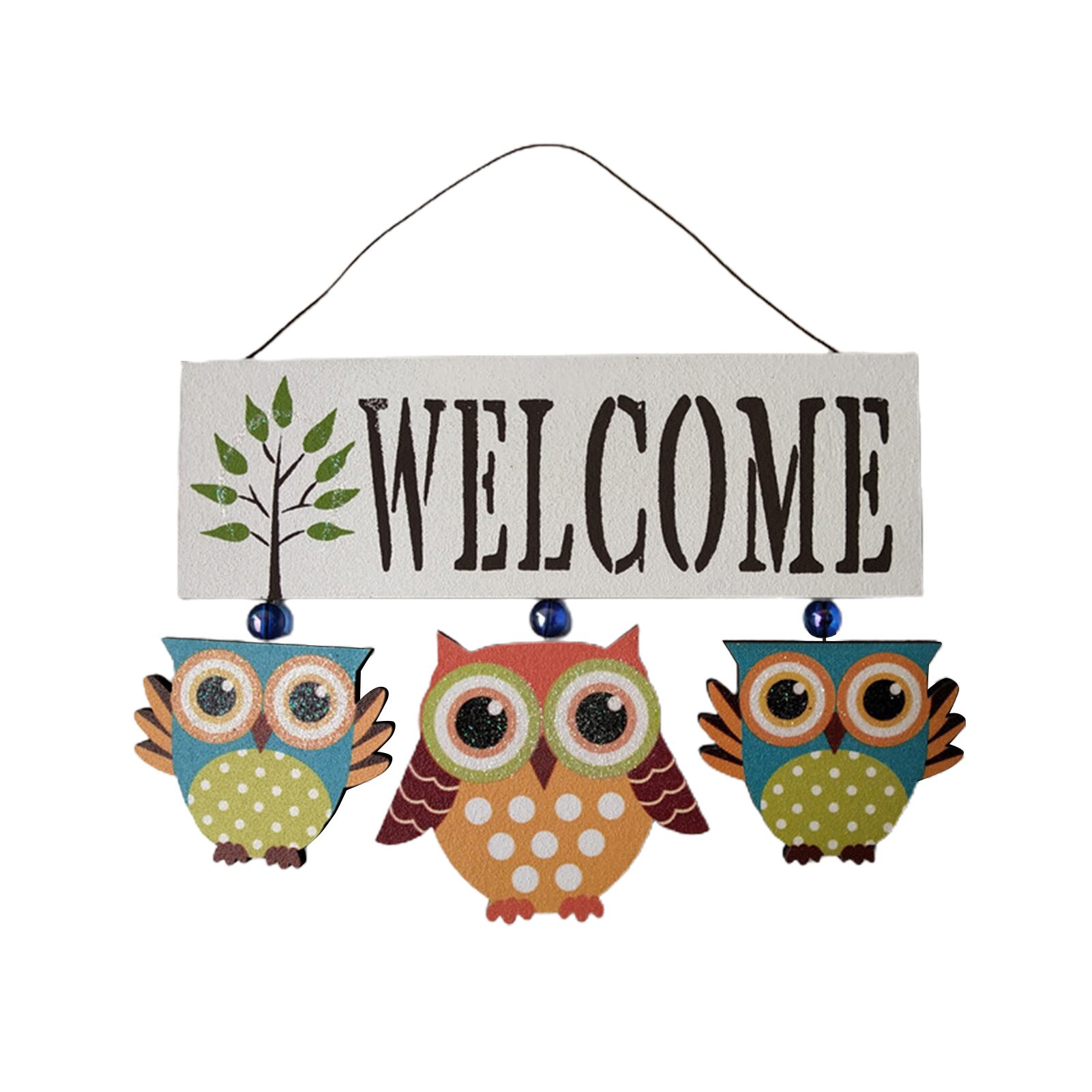 Houten Uil Welkom Decor Voordeur Welkom Teken Unieke En Opvallende Deur Opknoping Decoratie Voor Thuis: White
