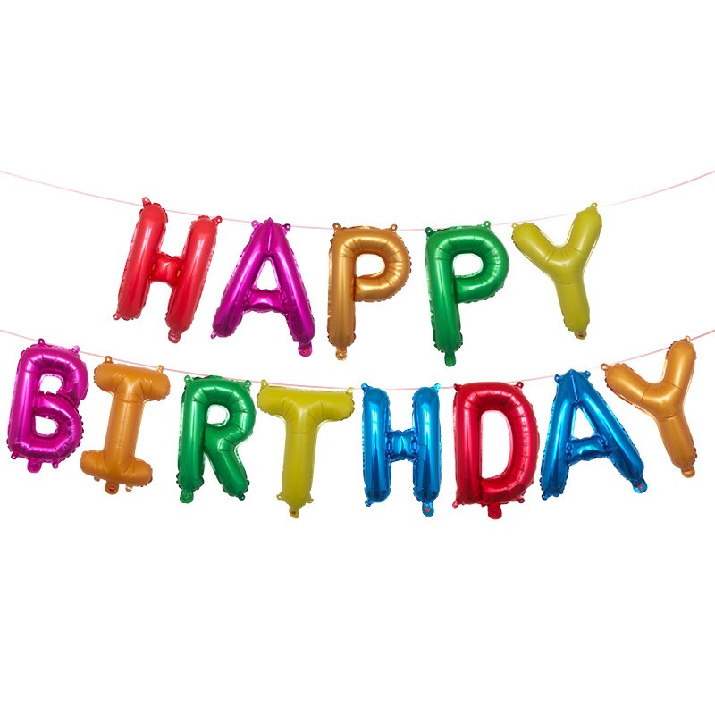 16 inch Letters HAPPY BIRTHDAY Foil Balloons birthday party decorations kids balls Alphabet Air Balloons Baby Shower Supplies