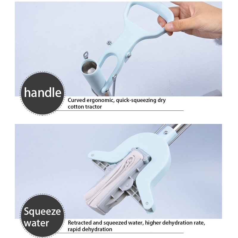 Balai serpillère à manche télescopique, éponge absorbante, manche en acier inoxydable, outil de nettoyage des sols de la maison, salle de bain, cuisine