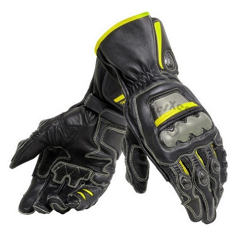 4 Kleuren 100% Echt Lederen Dain Full Metal 6 Motorhandschoenen Racing Lange Handschoenen Rijden Motor Koeienhuid Handschoenen
