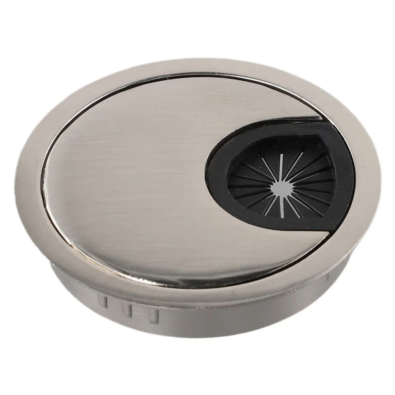 50/53/60mm PC Computer Desk Metal Grommet Table Cable Tidy Wire Hole Cover Cap Plug Desk Round Wire Tidy Grommet Cable Organizer: Greyish Brown