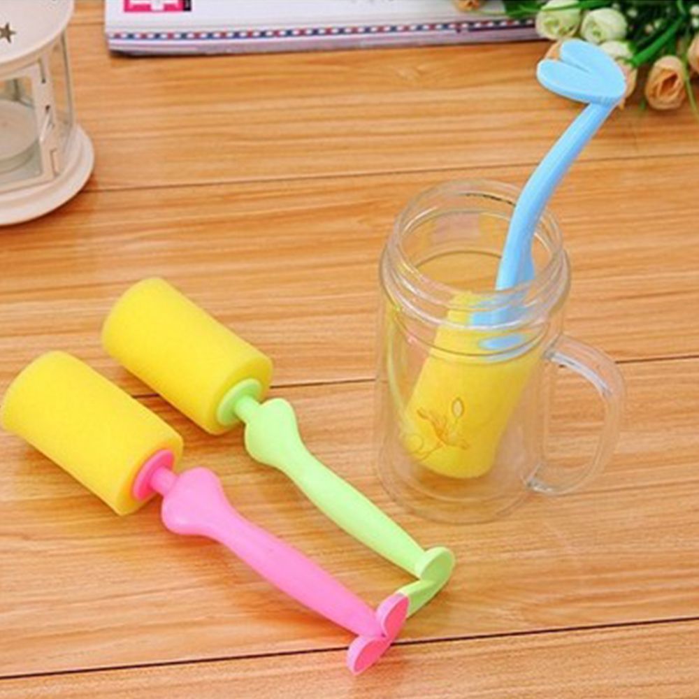 Safety Cup Cleaner Sponge Brush Baby Feeding Milk Bottle Nipple Cleaning Tool Easy to Use