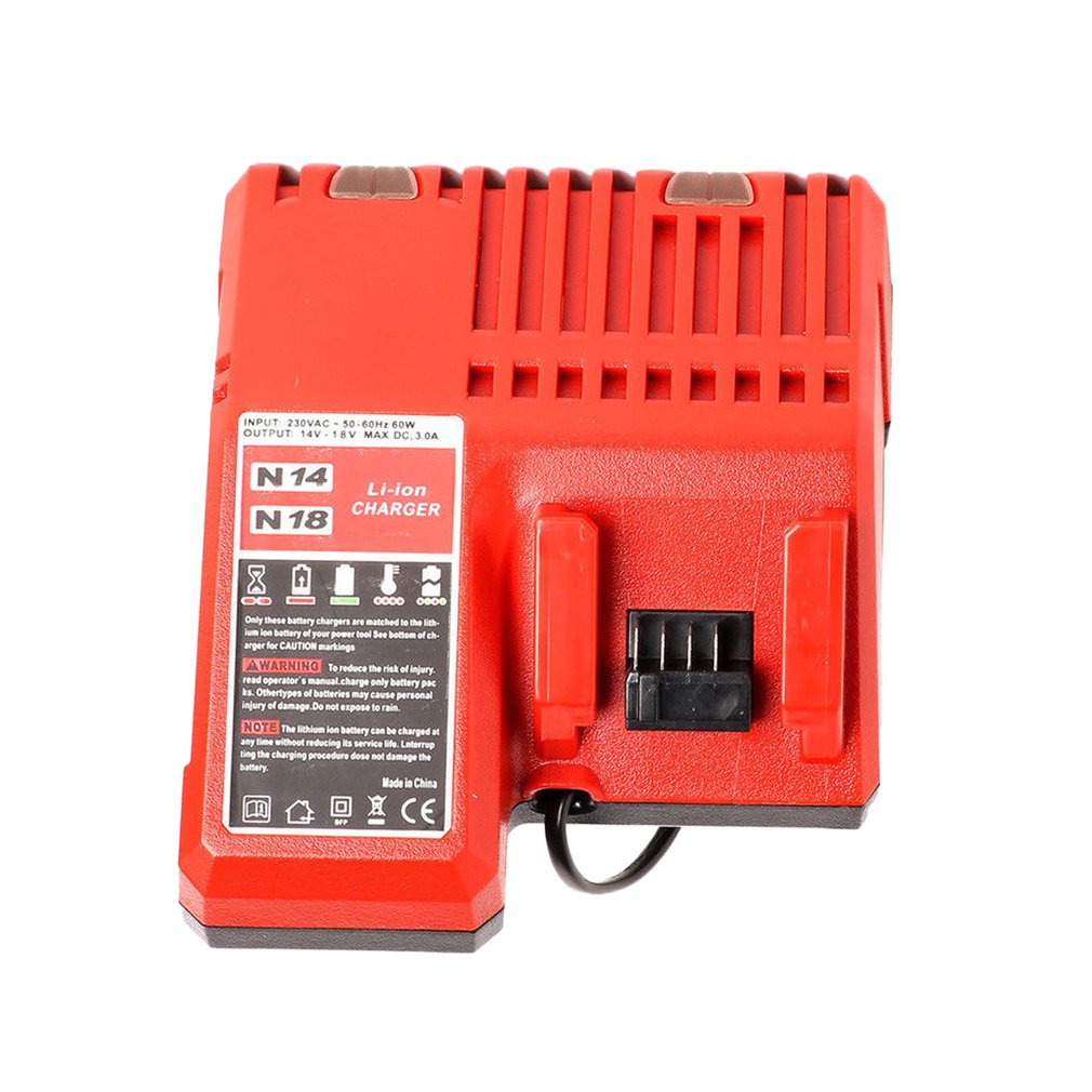 Li-ion batterioplader 110-240v hurtig litiumbatterioplader til milwaukee  m18 48-11-1815 48-11-1828 48-11-2401 48-11-2402: Default Title