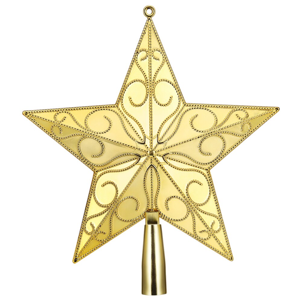 Stobok 20Cm Ster Boom Topper Golden Star Kerstvakantie Boom Topper 5 Point Star Festival Treetop Decor Voor Thuis deel