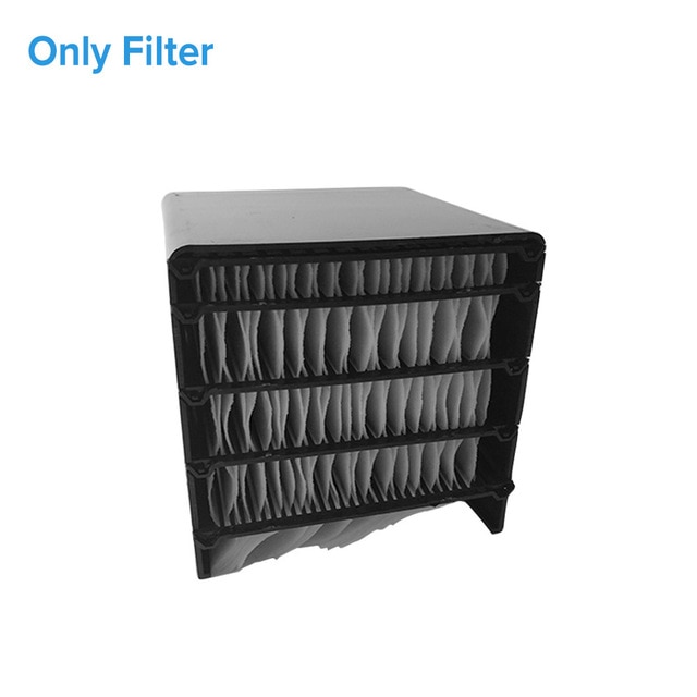 Bærbar luftkølerventilator mini mobil klimaanlæg til hjemmet køleventilator bærbar klimaanlæg personlig plads usb skrivebord fans: Kun filter