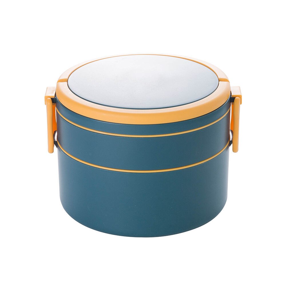 1100ml Portable 2 Layer Healthy Lunch Box Food Container Microwave Oven Lunch Bento Boxes With Cutlery Lunchbox: 4