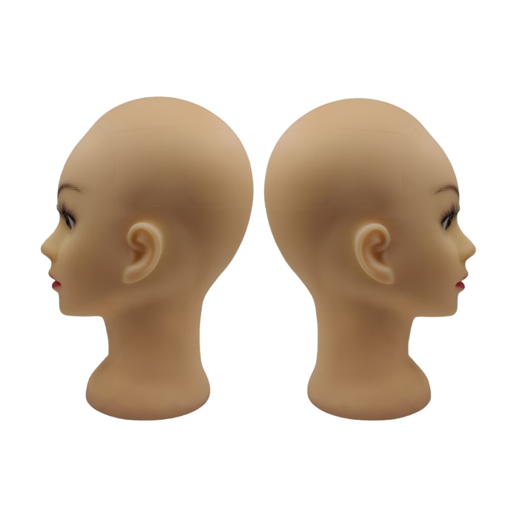 Bald Mannequin Head With Clamp Female Mannequin Head For Wig Making Hat Display Cosmetology Manikin Head For Makeup Practice
