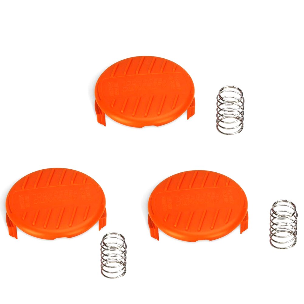 RC-100-P Replacement Spool Cap & Spring Fit For Black & Decker AFS Trimmer 3 Pcs