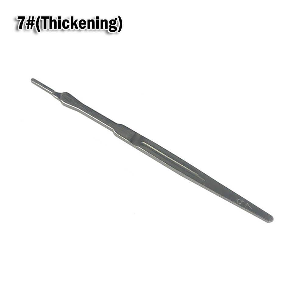 Stalen Scalpel1 Handvat Utility Blade Handvat Carving Vervanging 3 #4 #/7 # Pcb Reparatie Dier Chirurgisch 1 Knif Carving Diy Handgereedschap: Light Grey