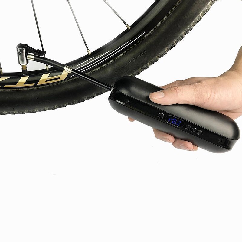 Bicycle Smart Multi-function Electric Pump, High-pressure Mini Portable Household Air Pump Riding Equipment Bicycle Pump