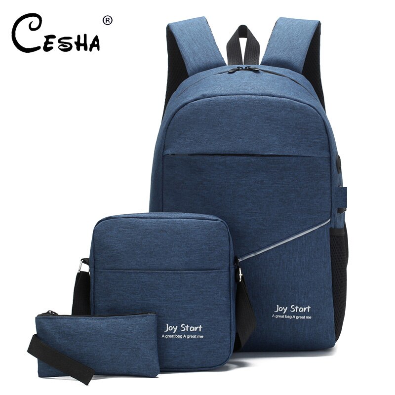 Moda casual 3 pçs/lote escola mochila de alta qualidade durável lona saco escolar grande capacidade livro mochila portátil para adolescente