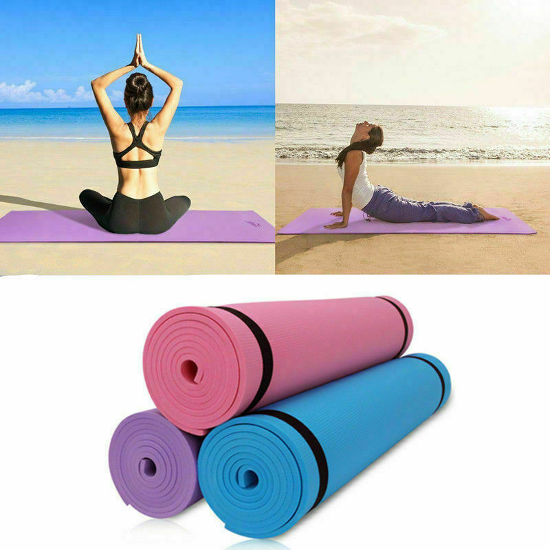 Halkfria yogamattor för fitness smaklös pilates picknick campingremmar gym fitness träningsdynor matta med bandage hotsale