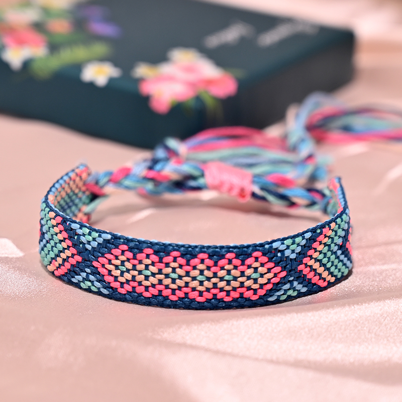 Pulsera con borlas de la Amistad Bohemia para mujer, 12 colores, tejido de cuerda de algodón a la , pulseras bohemias para playa y verano para chica: Verde oscuro