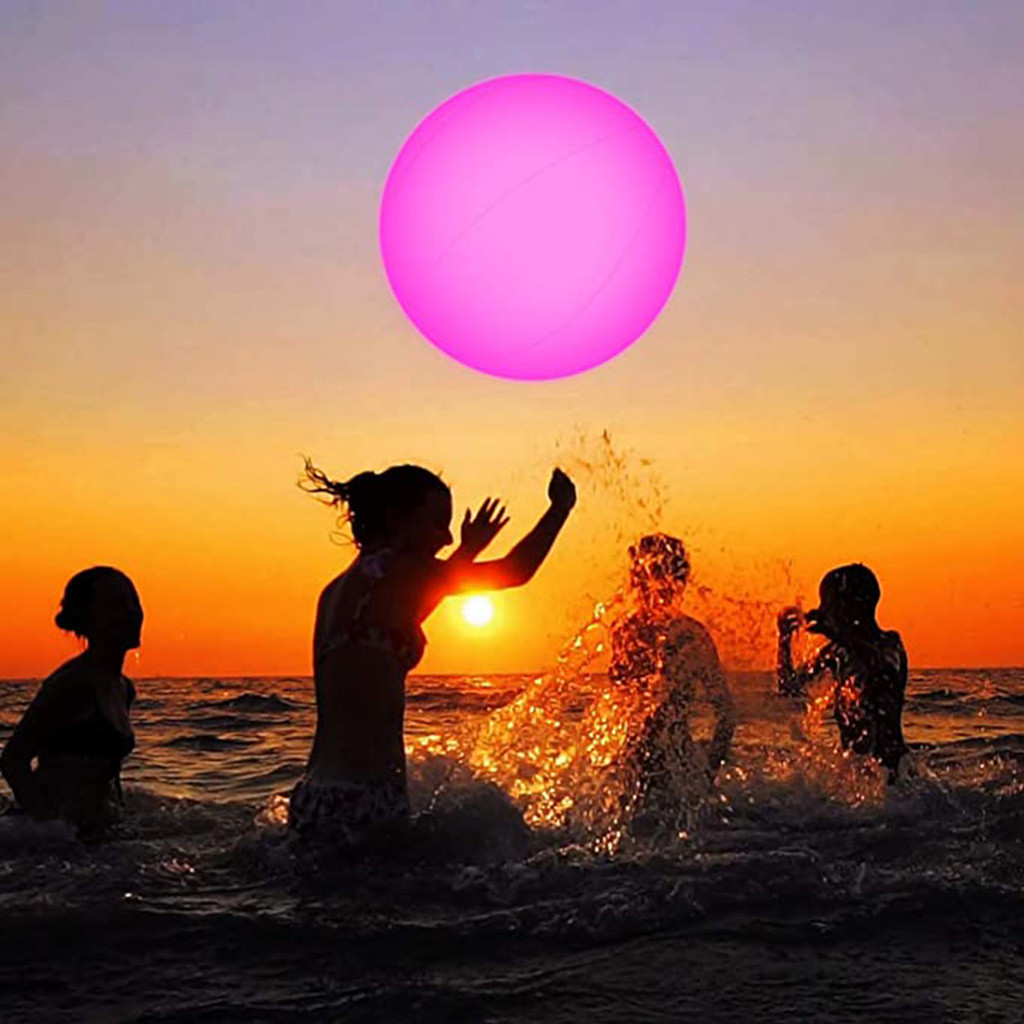 Swimmingpool legetøj udendørs boble bolde oppustelige led glødende strandbold sprænge sommer udendørs 13 farver glødende bold legetøj #30