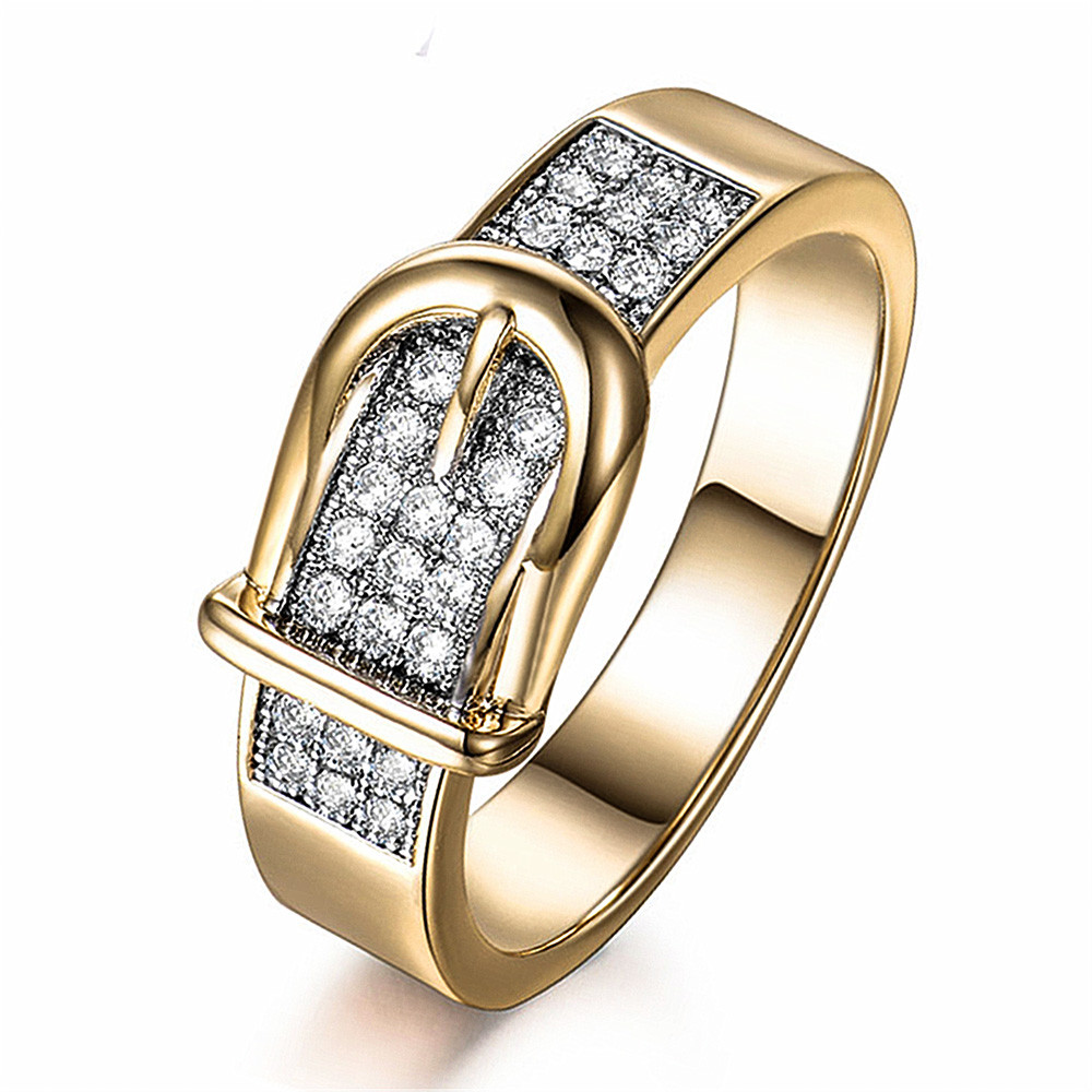 Shining Riem Ringen voor Vrouwen Tiny CZ Verharde Zirconia Steen Accessoires Bruiloft Sieraden