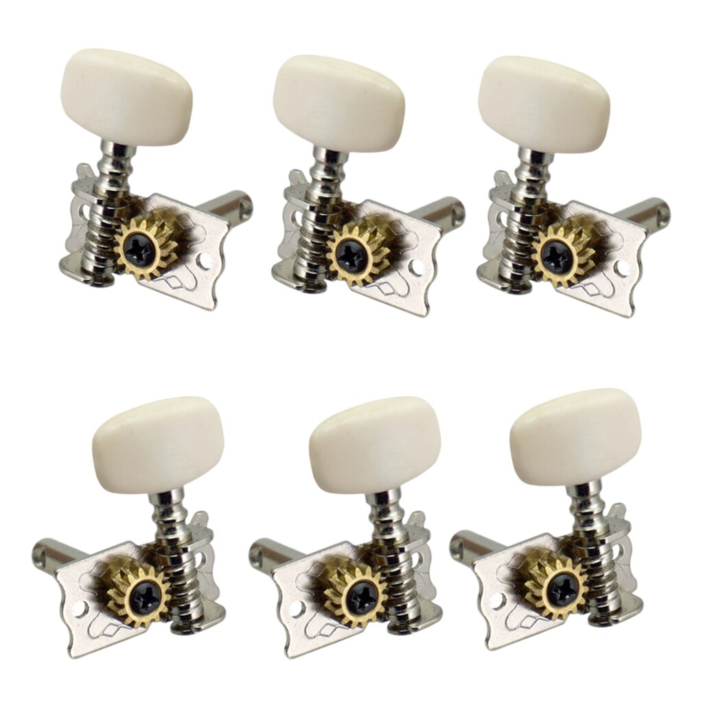 Pack Of 6 Open Gear Guitar String Tuning Pegs Keys For Acoustic Classical Guitar Parts