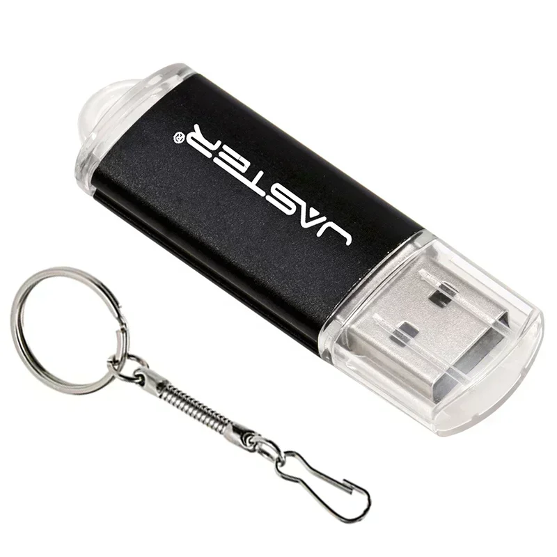 JASTER Niestandardowe logo Pendrive 4GB Mini pamięć flash USB 8GB Bezpłatny brelok do kluczy Pamięć USB 16GB Prezent biznesowy Dysk U 32GB Prezent pożegnalny: Black / 100 gb