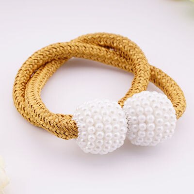 1/2PCS Magnetic Curtain Clip Curtain Holders Pompom Tieback Buckle Hanging Ball Buckle Curtain Tie Back Accessories Home Decors: Orange / 2 PCS