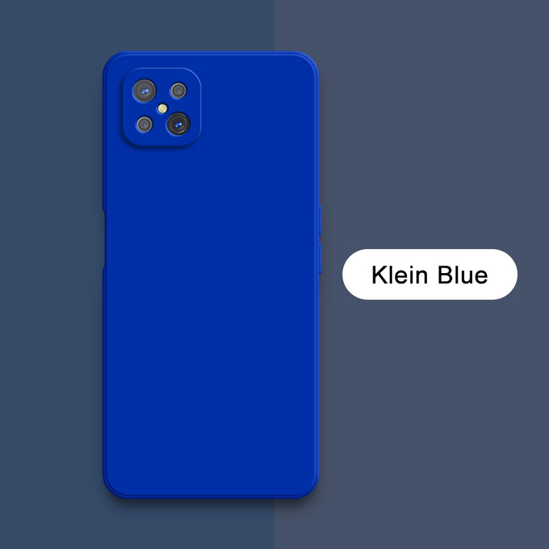 Custodia quadrata in silicone liquido per OPPO A92s Reno4 Reno 4Z Z 5G Fotocamera protettiva 360 Custodia morbida antiurto per telefono Accessori Funda: Neoprene / verde