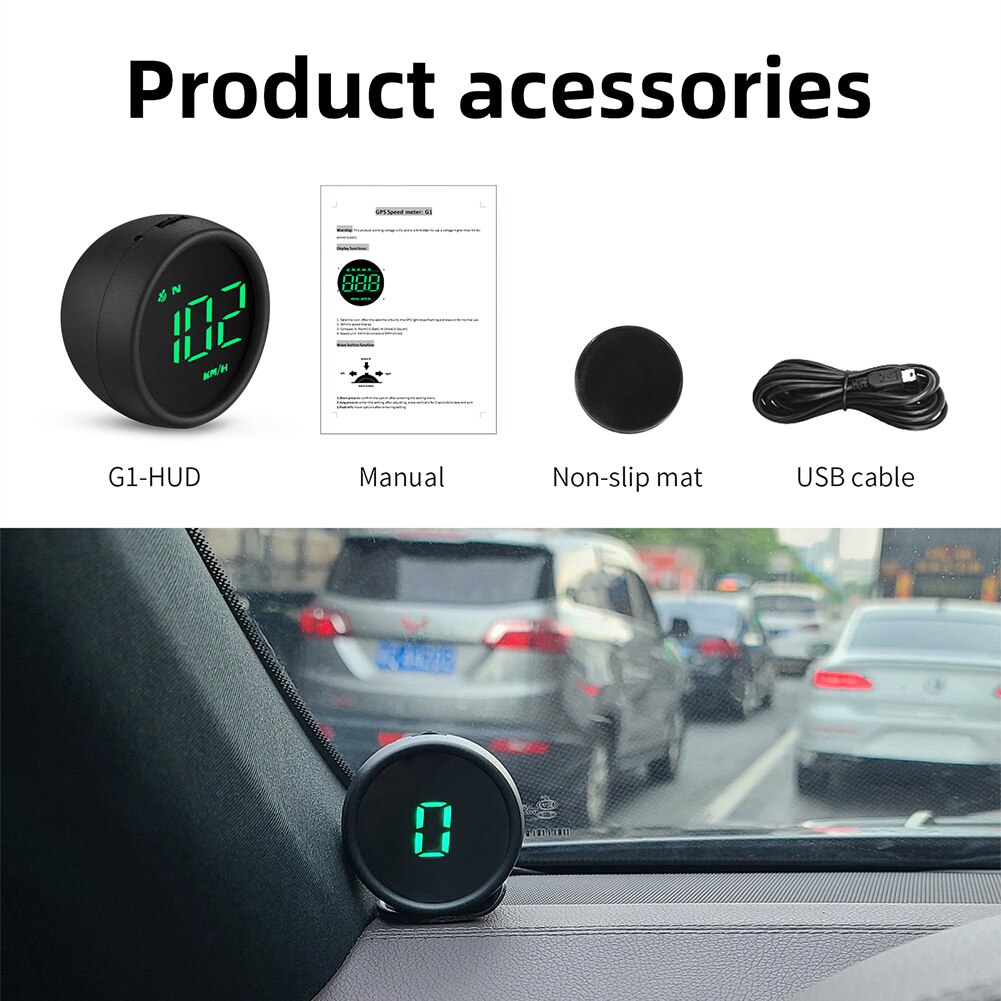 Auto Electronic Voltage Alarm Head-Up Display Car Speedometer Odometer Gauge Security System Warning Alarm